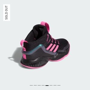 ADIDAS Lockdown J basketball sneakers tennis shoes pink black 6.5 5 women's kids